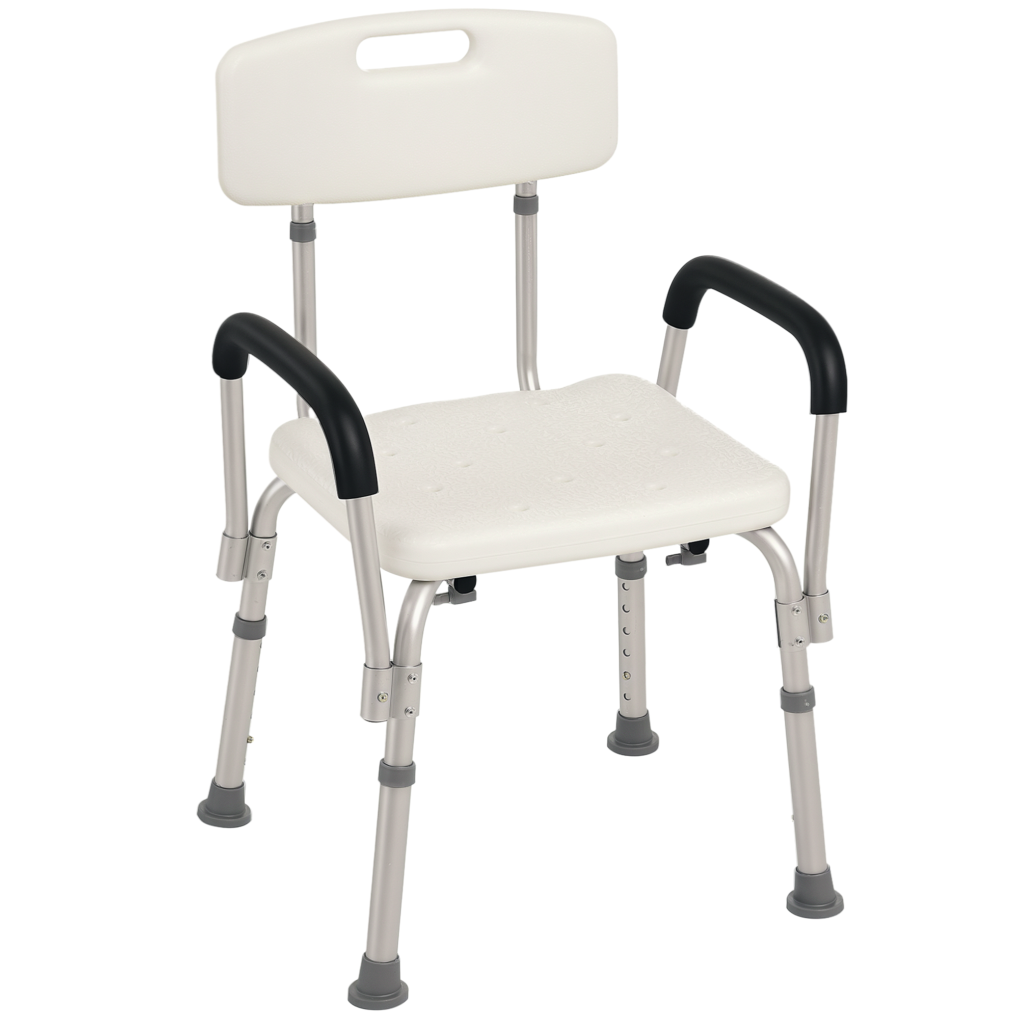 Shower Chair, Mobility Medical Grade Bath Chair, Adjustable Shower Bench with Removable Armrests for Seniors, Handicap, Disabled