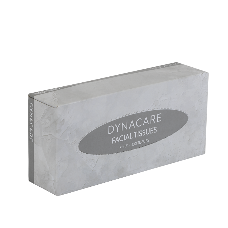 Facial Tissue 2-Ply absorbent, 8"x7", 100 Sheet Per Box