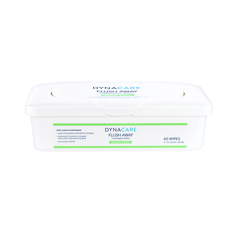 Flushable Wipes - Adult, 9" x 13" Tub, 60Counts