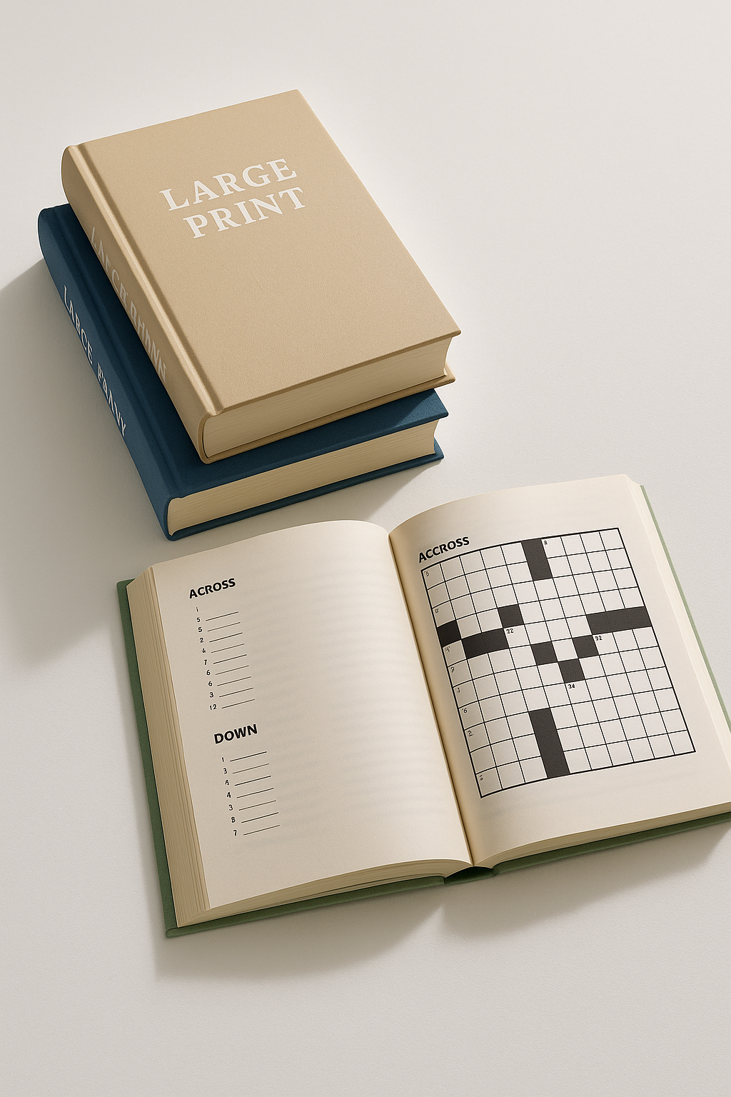 Large print books & puzzles