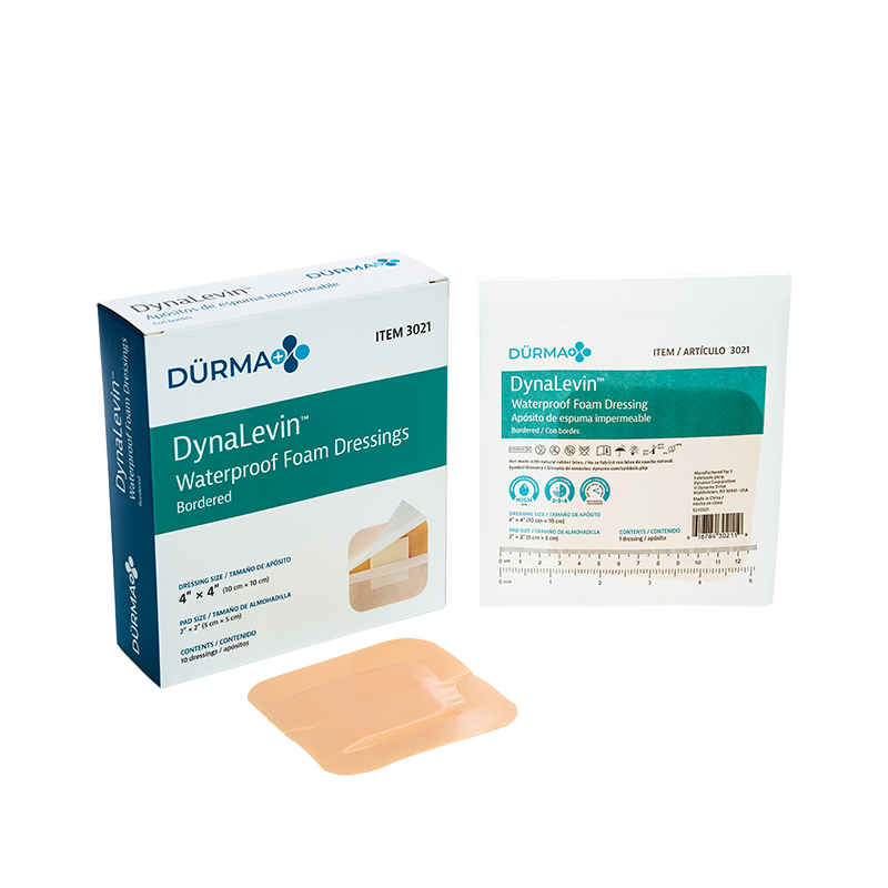 A Sterile Waterproof Foam Dressing Bordered 6" x 6", A Box of 10 counts