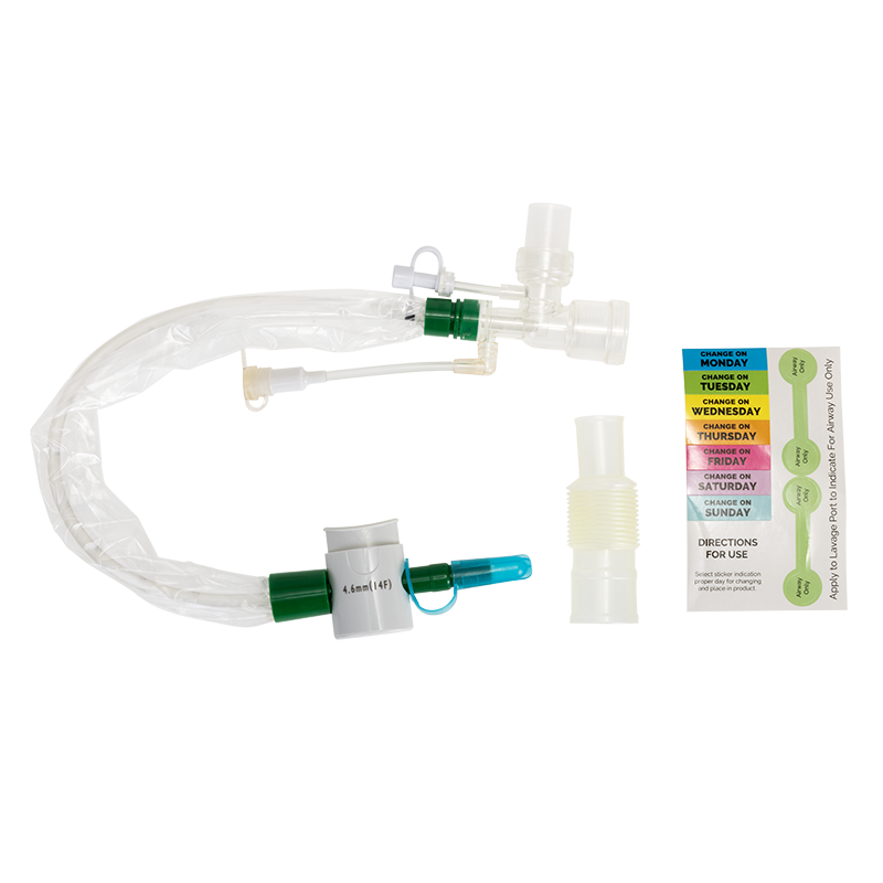Close Suction Tracheal Catheter w/ Double Swivel Elbow, 14FR, 10 Count Per Box