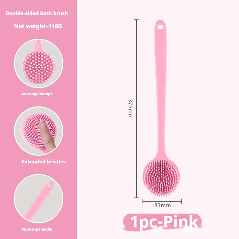 Silicone Long Handle Massage Shower Brush