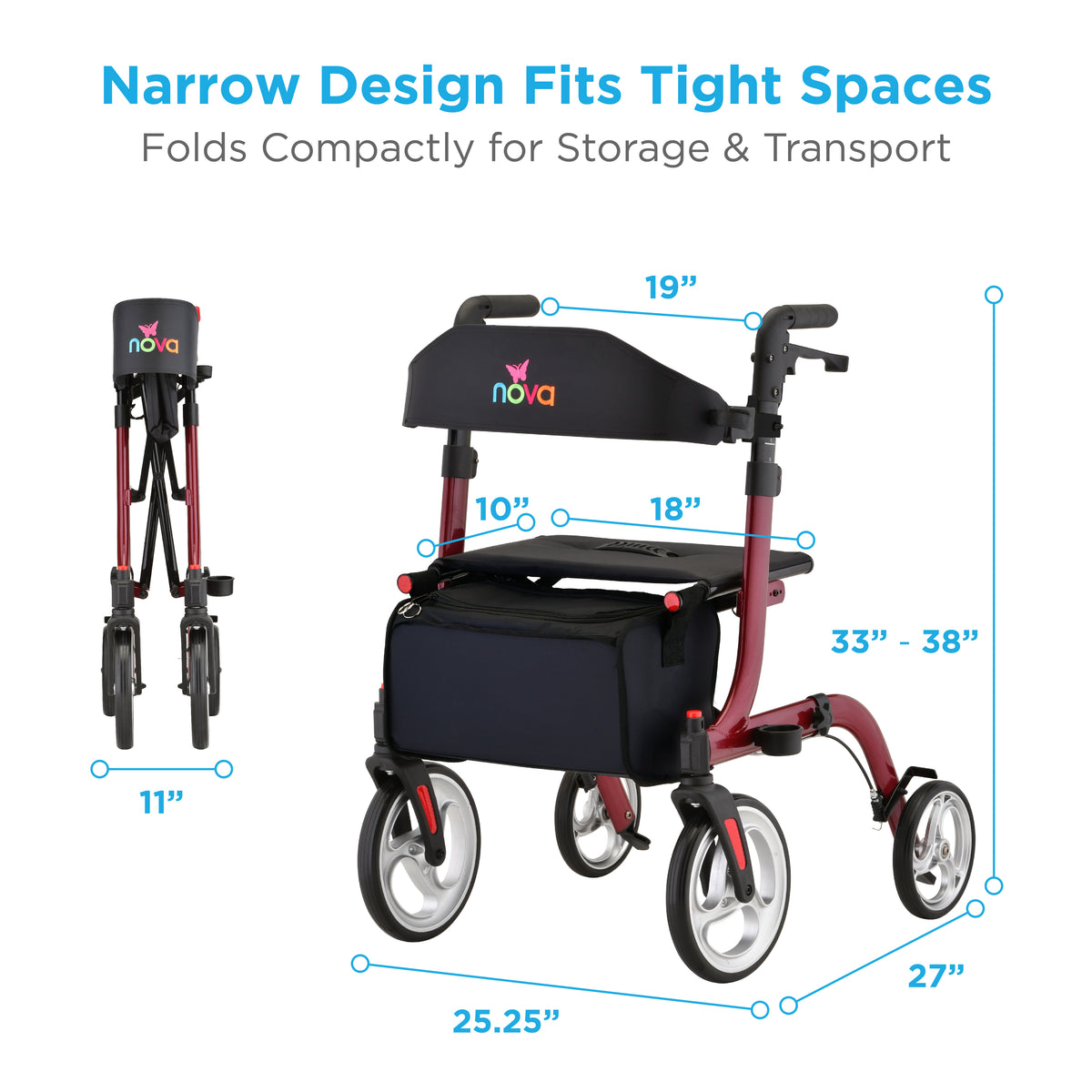 2 in 1 Rollator Walker