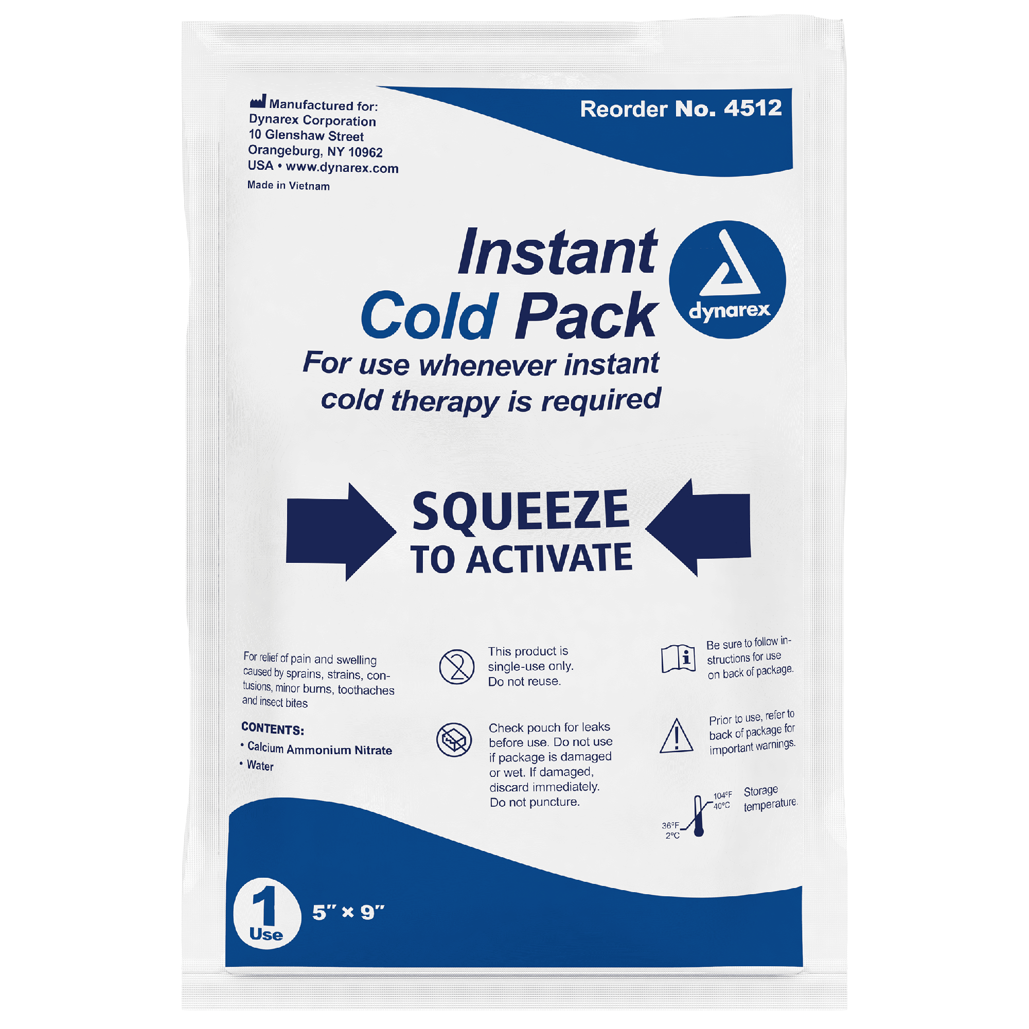 Instant Cold Pack, 5"x 9" 24 Packs