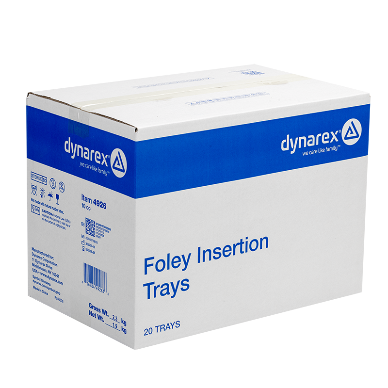 Foley Insertion Tray w/ Prefilled Syringe- Sterile, 10cc, 20 count Per Case