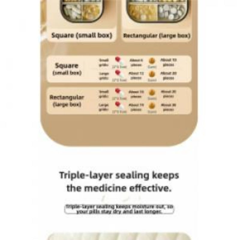 Portable Pill Storage Box Multi-Pill Dispensing Mini Pill Dispenser