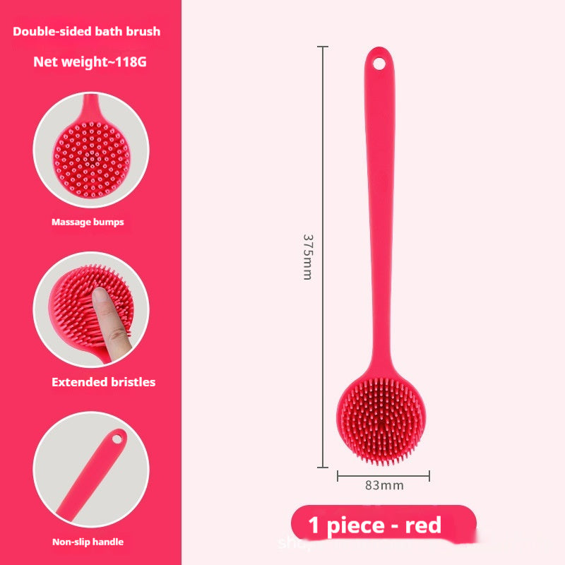 Silicone Long Handle Massage Shower Brush