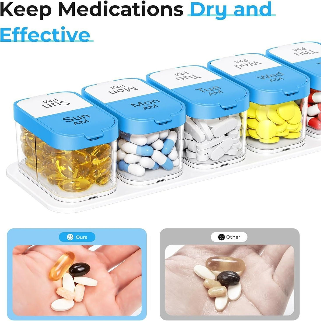 Pill Box Portable Dispenser Can Be Disassembled And Carried Independently