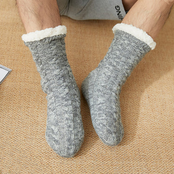 Men's Non-slip Warm Socks Knitted Fleece