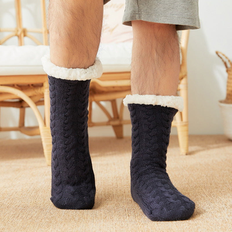Men's Non-slip Warm Socks Knitted Fleece