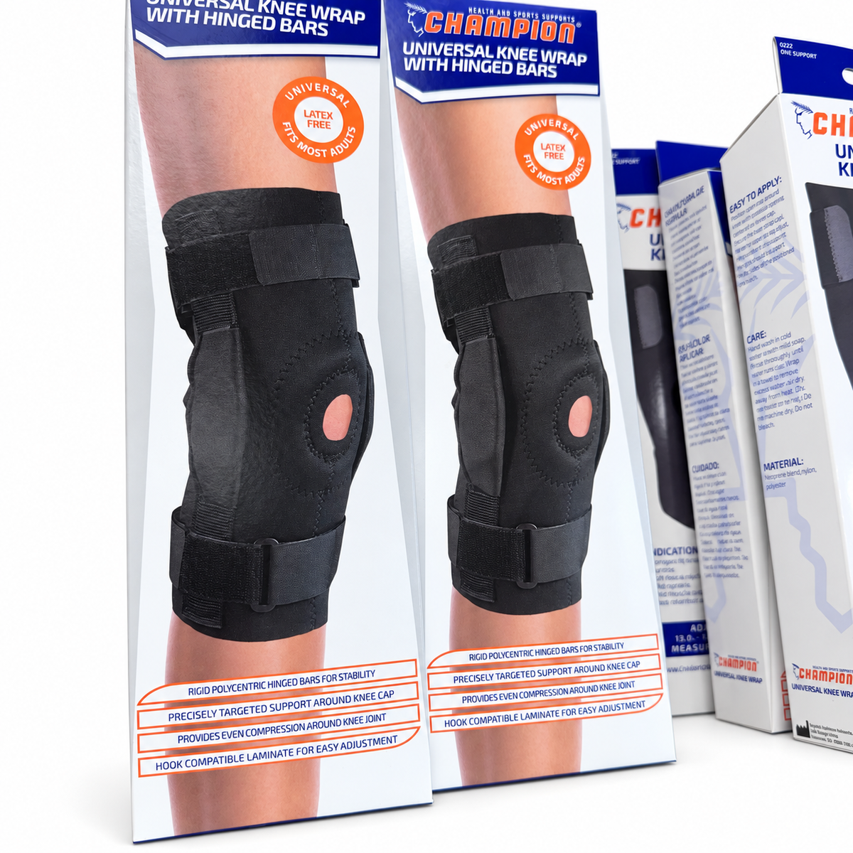 Champion Universal Knee Wrap Hinged Bars