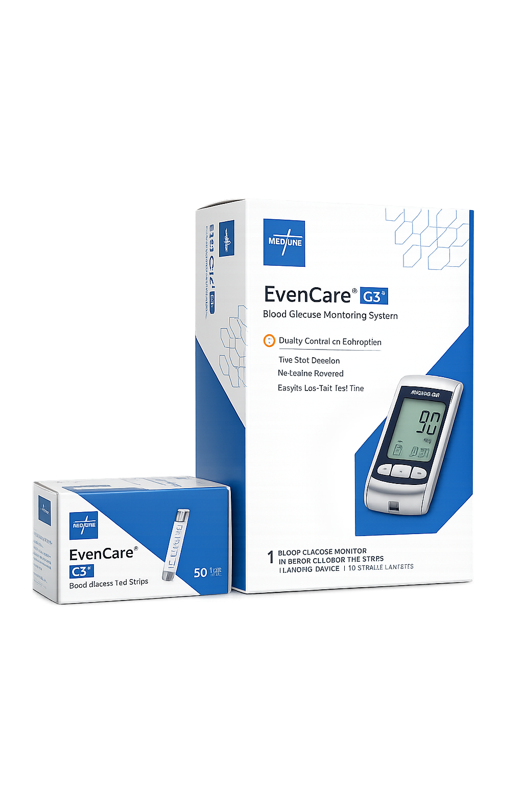 Blood Glucose Monitoring System with 50 Test Strips