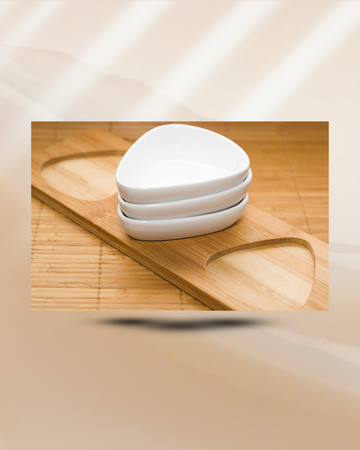 Sturdy Wooden Bowl Holder with Non-Slip Rubber Base