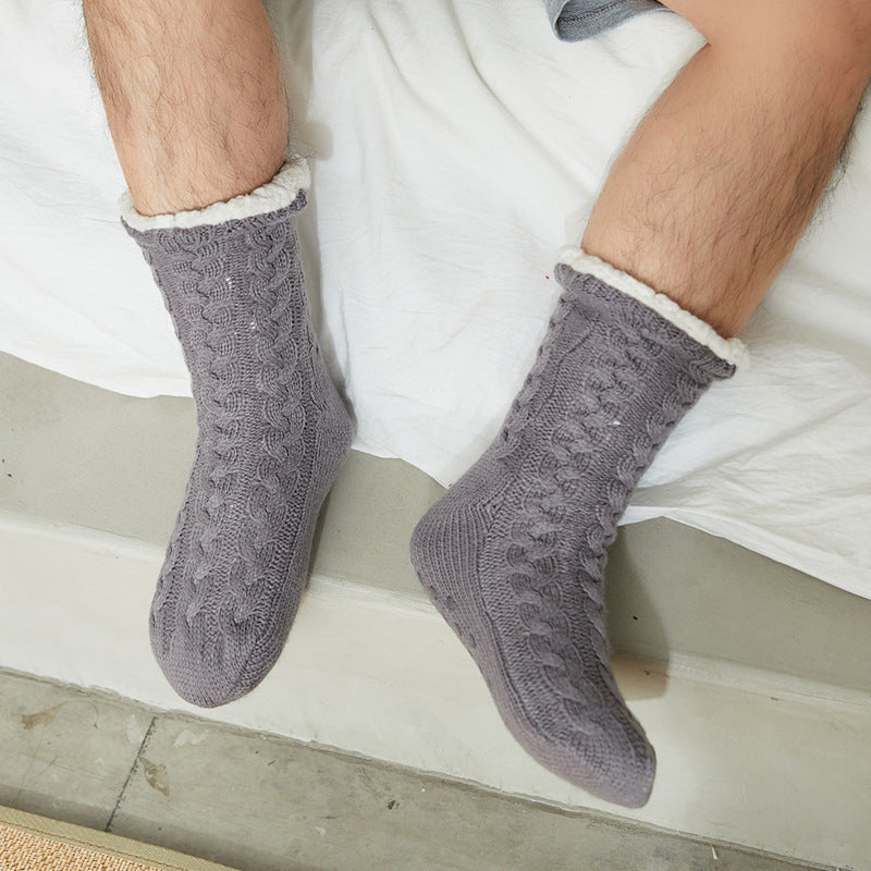Men's Non-slip Warm Socks Knitted Fleece