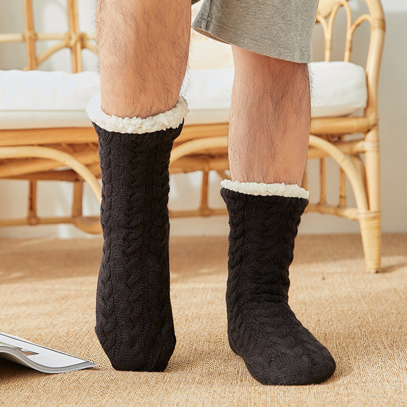 Men's Non-slip Warm Socks Knitted Fleece