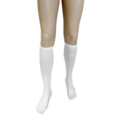 Compression Stockings - Thigh High, 1 Pair Stockings, White, Medium & Large Sizes