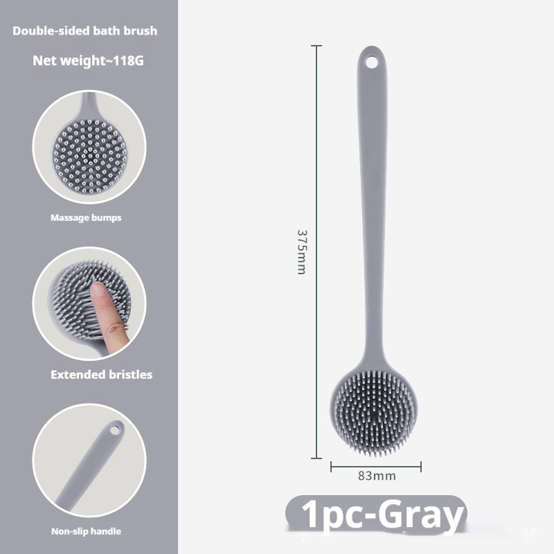 Silicone Long Handle Massage Shower Brush